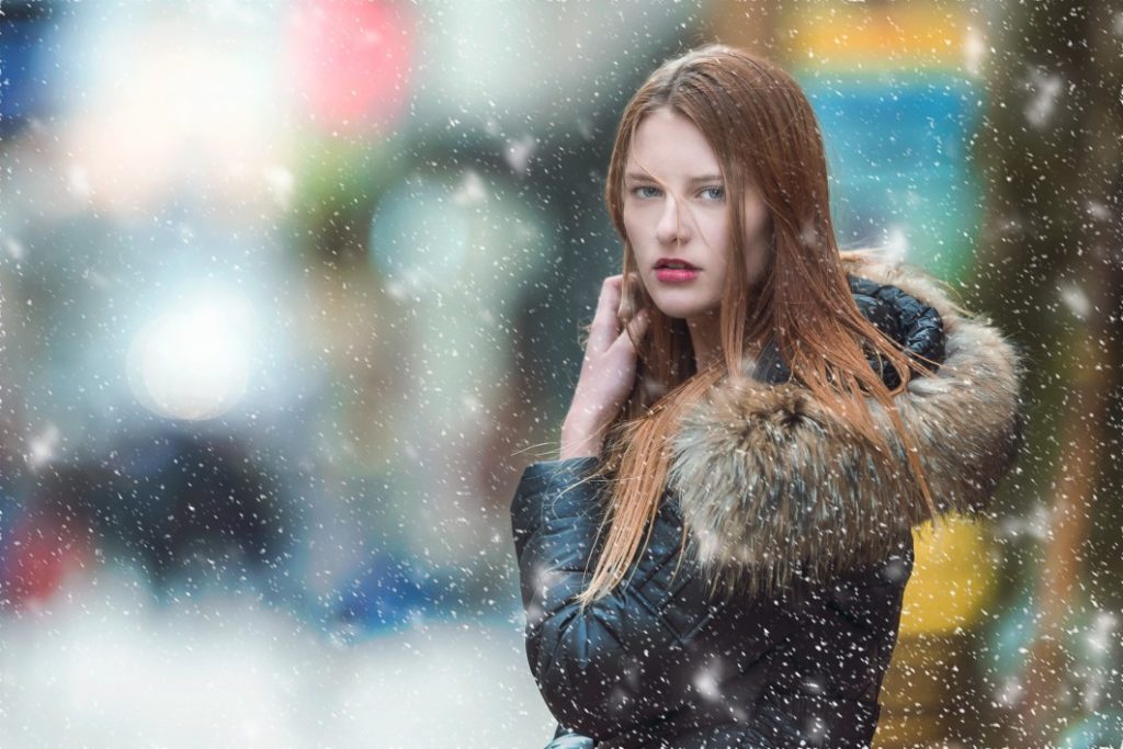 Girl in snow